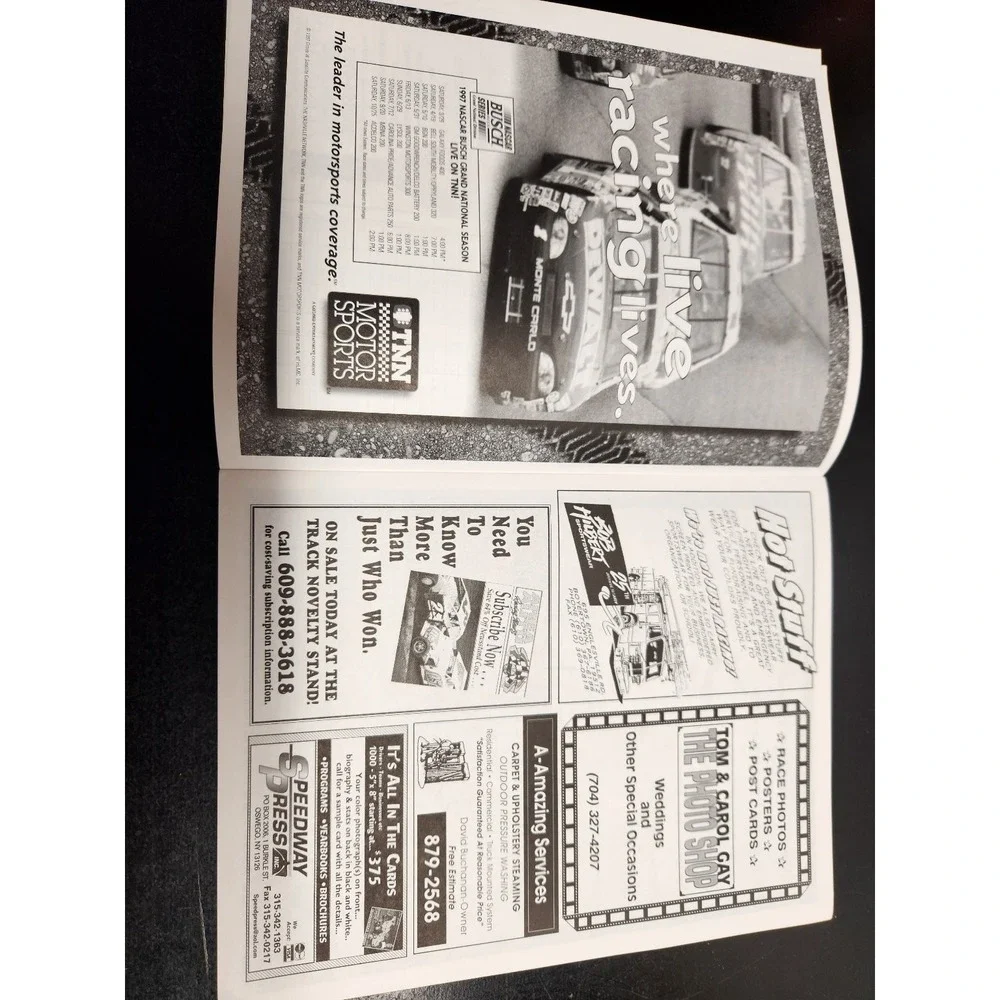 Vintage 1997 Hickory Legend Official Racing Magazine NASCAR Program